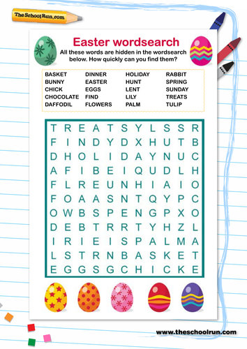 Easter wordsearch  Teaching Resources