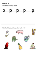 initial sound p worksheet teaching resources