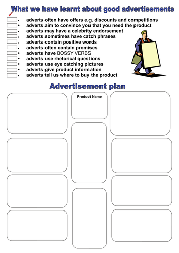 planning persuasive speech ks2 sheet by   Adverts imwells makes  What advert? a Teaching  good