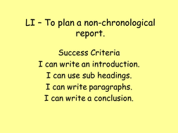 Non chronological report on Nocturnal animals | Teaching Resources