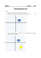Transformations Test | Teaching Resources