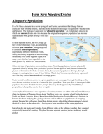 Allopatric Speciation Activity | Teaching Resources