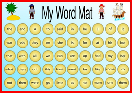 Letters And Sounds High Frequency Word Mat 100 Teaching Resources