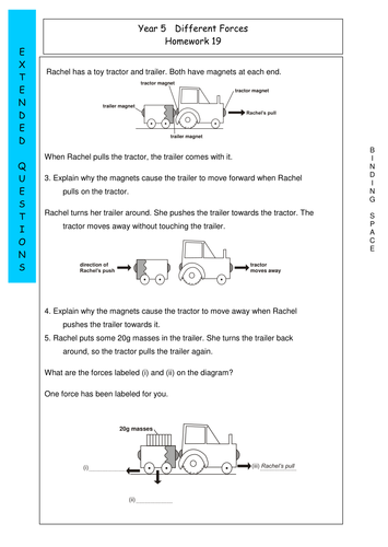 forces homework year 5