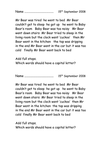 Peace at Last text with no punctuation | Teaching Resources