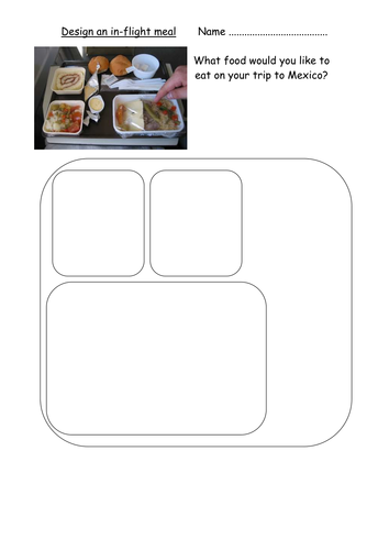 Design an in-flight meal for a plane journey | Teaching Resources