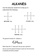 Alkanes & Alkenes hint sheets | Teaching Resources