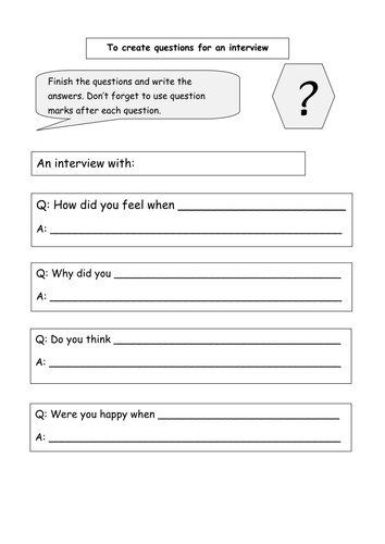 Newspaper report planning template picture