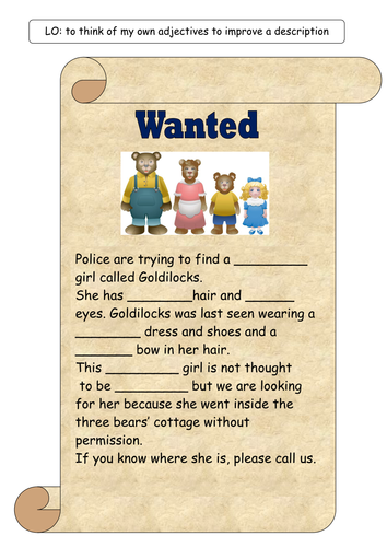 Big Bad Wolf Wanted Poster | Teaching Resources