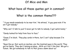 Examples Of Isolation In Of Mice And Men