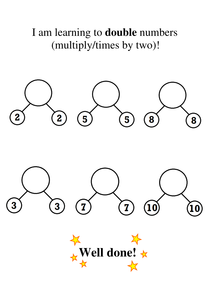 doubling and halving simple and clear worksheets by