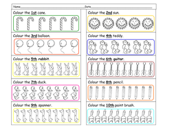 Ordinal numbers worksheets | Teaching Resources