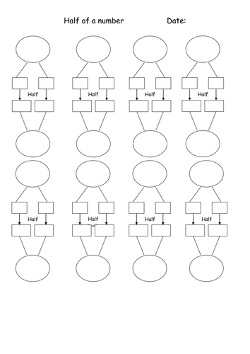 doubling and halving frames for 23 digit numbers teaching resources