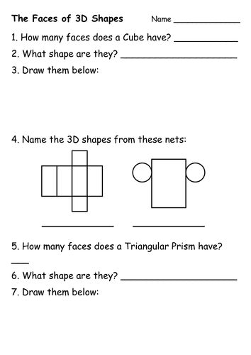 Printables 2d And 3d Shapes Worksheet 2d and 3d shape worksheets by ehazelden teaching resources tes