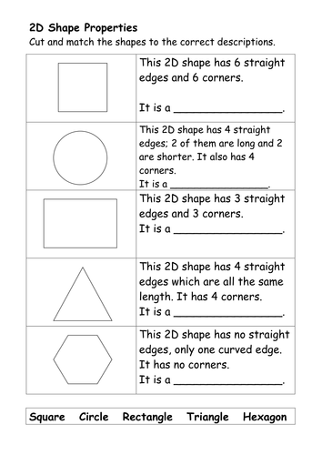 2d And 3d Shape Worksheets Teaching Resources