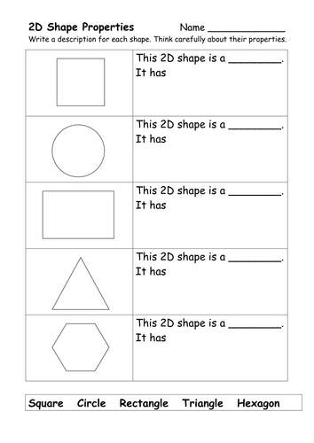 ks1 shape homework