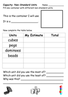 Capacity Worksheets by ehazelden - Teaching Resources - Tes