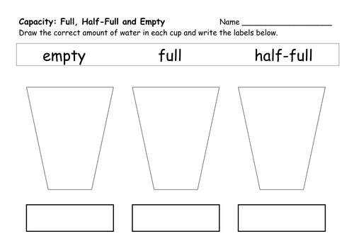 Capacity Worksheets Teaching Resources