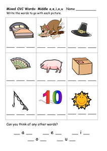 CVC KS1. selection cvc worksheets tes Early worksheets, and Years of  word suitable for