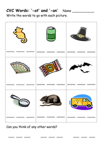 Early CVC word cvc Years  selection worksheet suitable worksheets, and for of tes KS1.