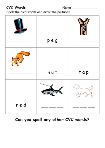cvc word worksheets teaching resources