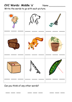 TES  Worksheets cvc CVC   by tes  Teaching Word Resources ehazelden worksheet UK