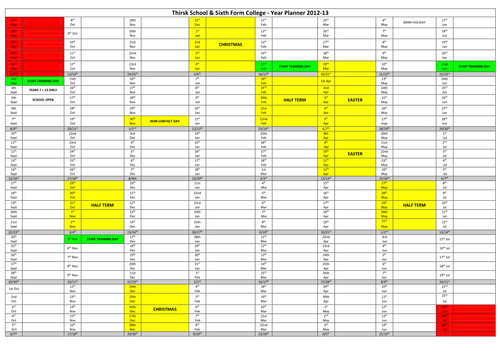 Year Planner | Teaching Resources