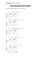 Balancing Chemical Equations by willmatthews - UK Teaching Resources - TES