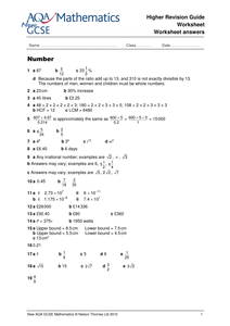 GCSE Maths revision worksheets - Resources - TES