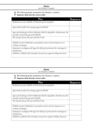 othello-printable-worksheets-teaching-resources-teaching-resources