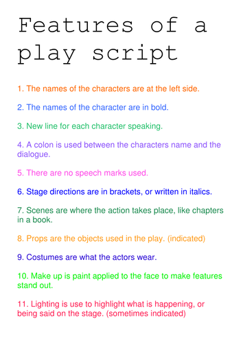 Play Scripts Teaching Resources