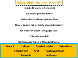 Mein Beruf Various Reading Activities Teaching Resources