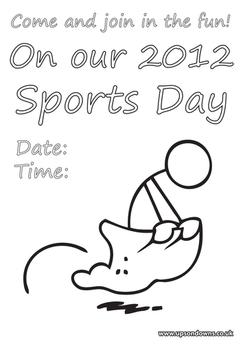 Sports Day Coloring Poster