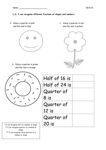 Fractions for Year 1 by CorrineP - UK Teaching Resources - TES