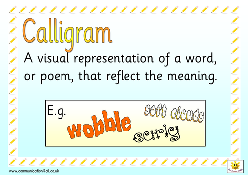 Image result for calligram definition