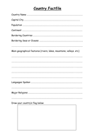 Blank fact sheet template