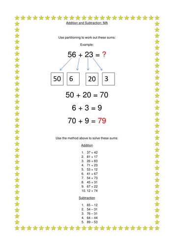 year two partitioning teaching resources