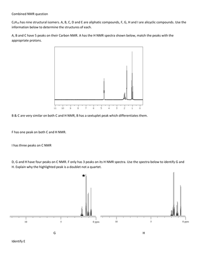 practice problems chemistry module 10 Chemistry questions NMR Rwebster1 Module 3 by Practice F324 OCR