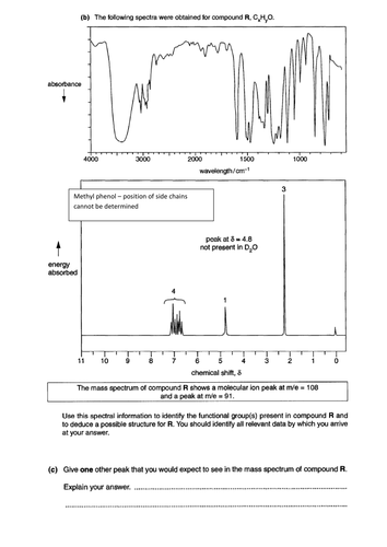 10 module practice problems chemistry OCR 3 questions NMR by Rwebster1 Chemistry Module F324 Practice