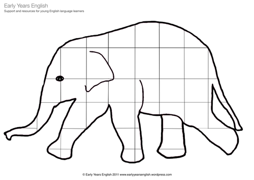 Template Of Elmer The Elephant