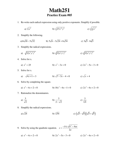 Practice Exam 5 