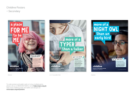 Childline posters and wallet cards - Secondary by NSPCC - Teaching ...