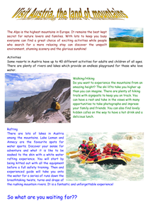 Differentiated persuasive holiday brochures - Resources - TES