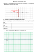 Worksheet on Converging Lens | Teaching Resources