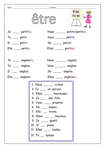 le-verbe-tre-teaching-resources