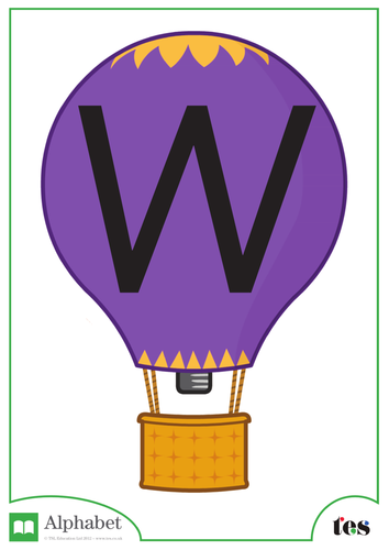 The Letter W - Balloon Theme | Teaching Resources