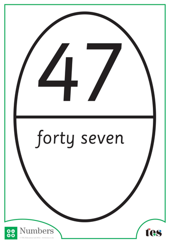 Rugby Ball Numbers – 46-50 | Teaching Resources