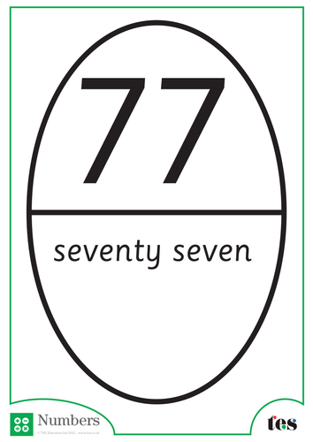 Rugby Ball Numbers – 76-80 | Teaching Resources