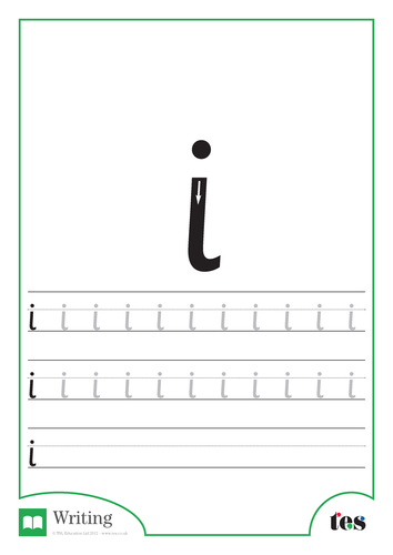 Letter Formation – The Letter I | Teaching Resources