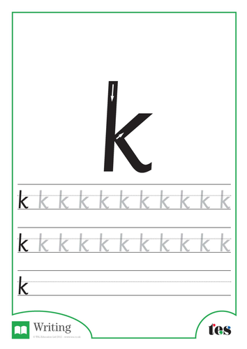 Letter Formation – The Letter K | Teaching Resources
